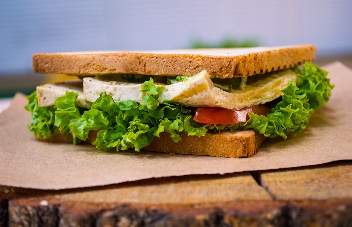 Grilled Tofu Sandwich With Peanut Dressing from 50 Vegetarian Recipes
